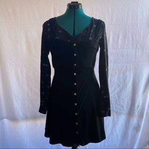 Forever 21 Tank Top Suede Button Down Dress